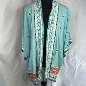 Matilda Jane Women Green Cardigan Size XS/S. Fits M